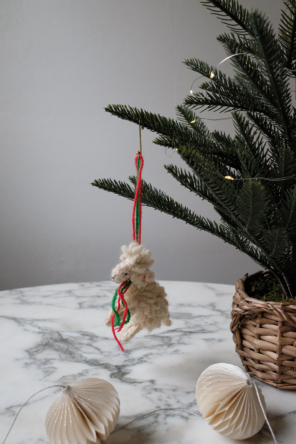 handmade knitted sheep ornaments (sold individually)