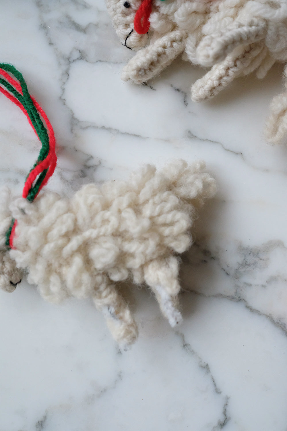 handmade knitted sheep ornaments (sold individually)