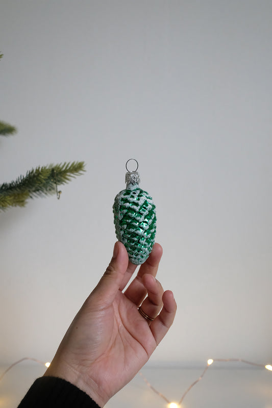 glass pinecone ornament