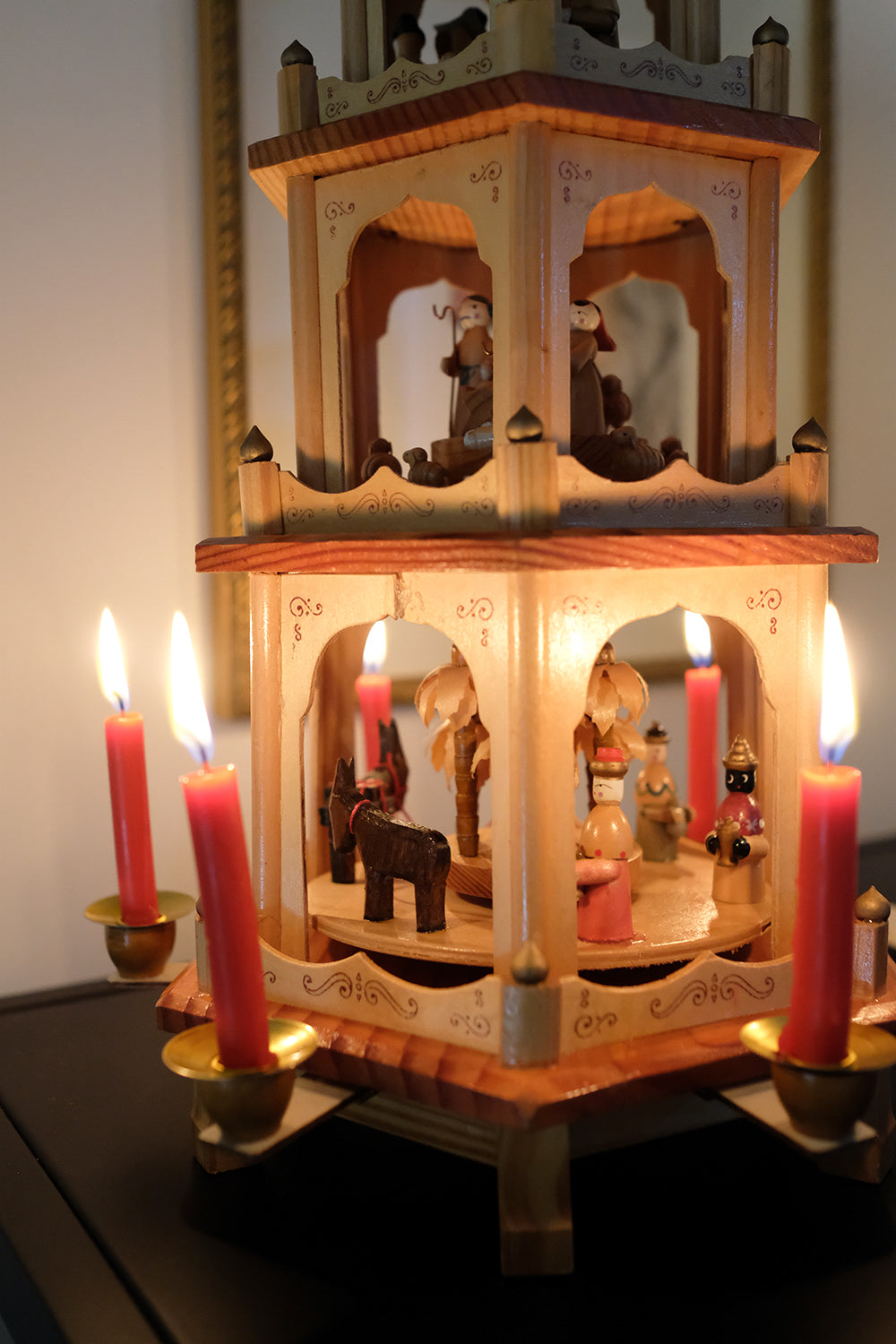 wooden Christmas pyramid