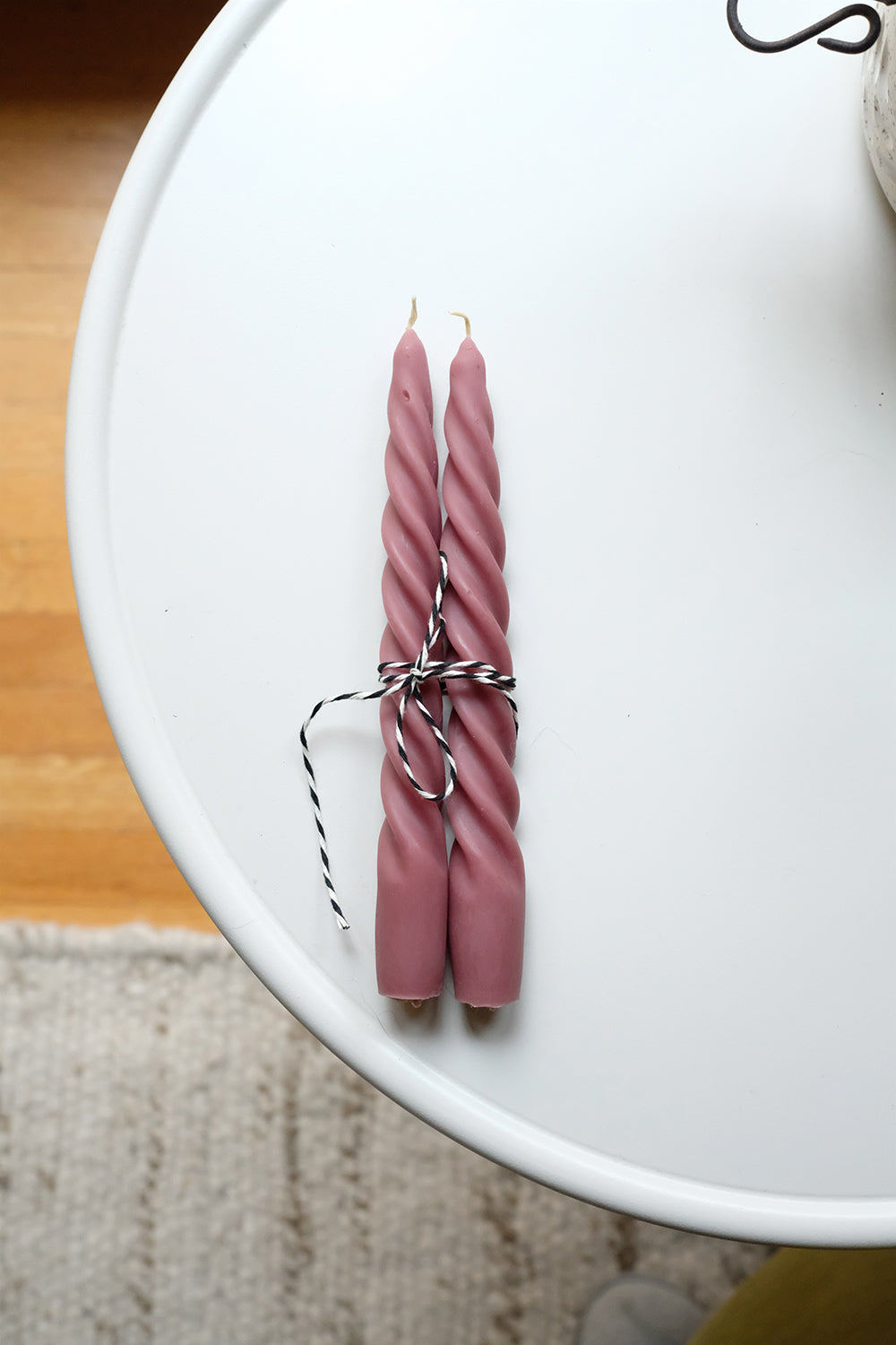 handmade beeswax candles - set of 2