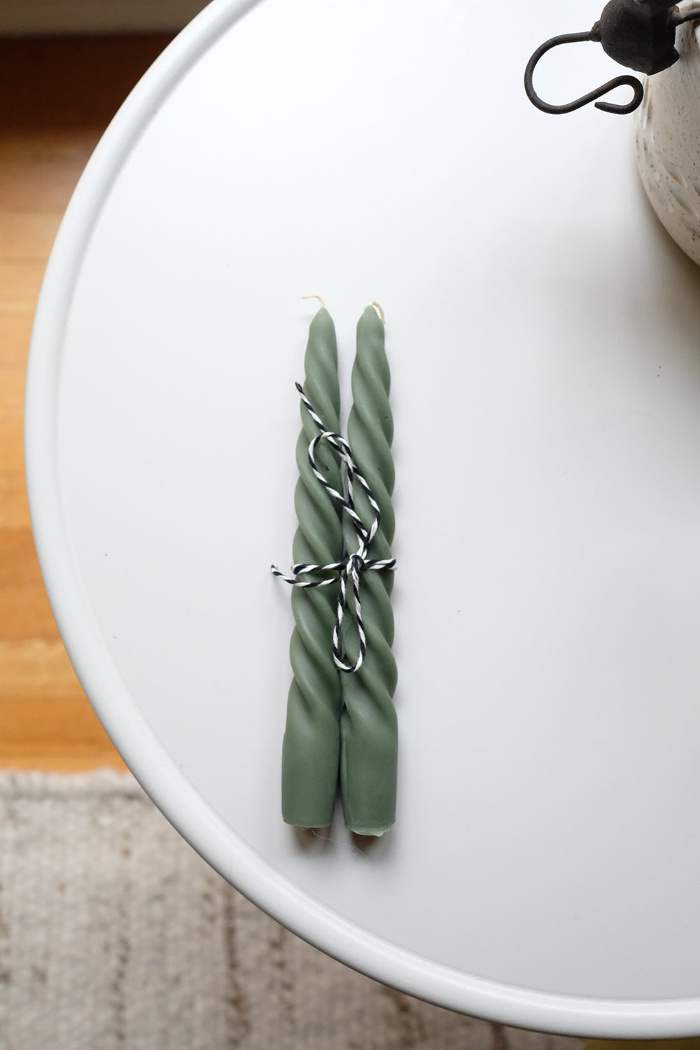 handmade beeswax candles - set of 2