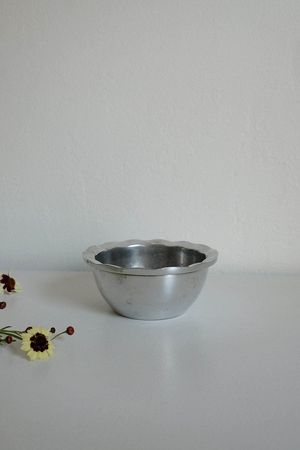 scalloped silver bowl