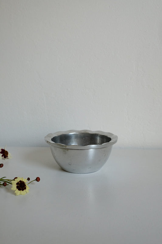 scalloped silver bowl