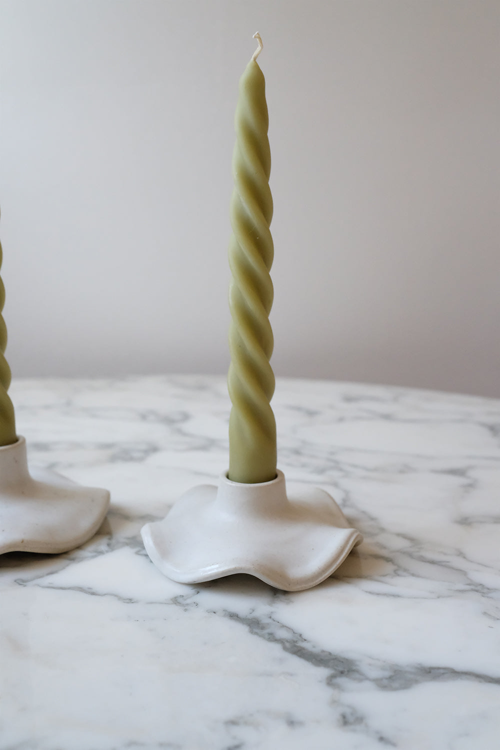 skirted candlestick - matte