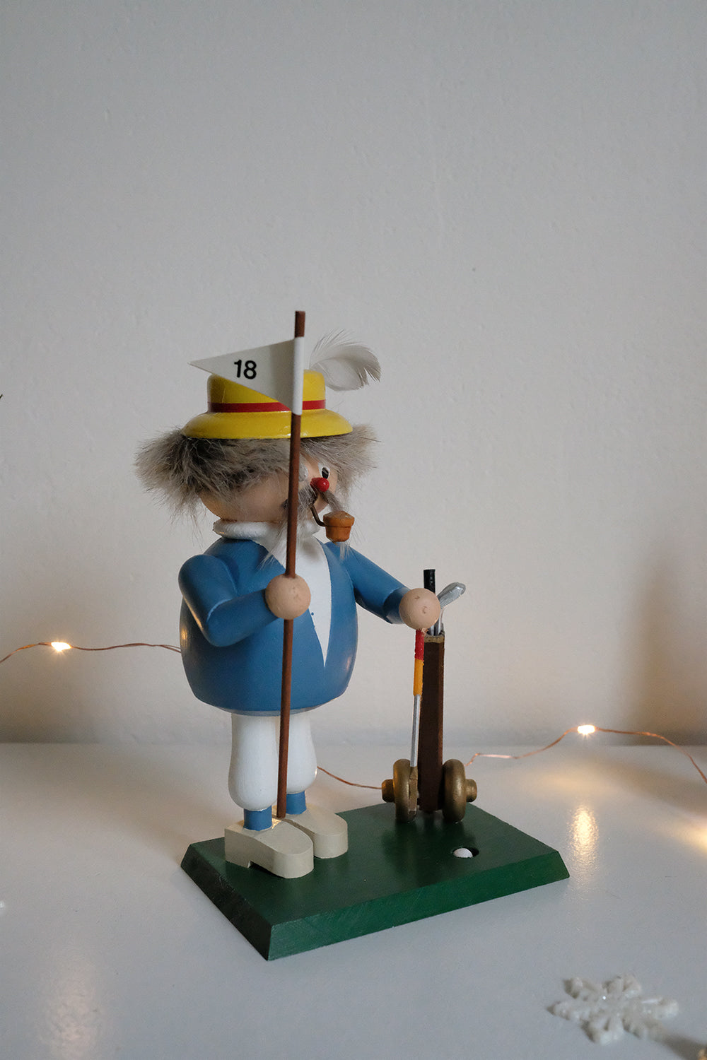 handmade wooden smoker - golfer