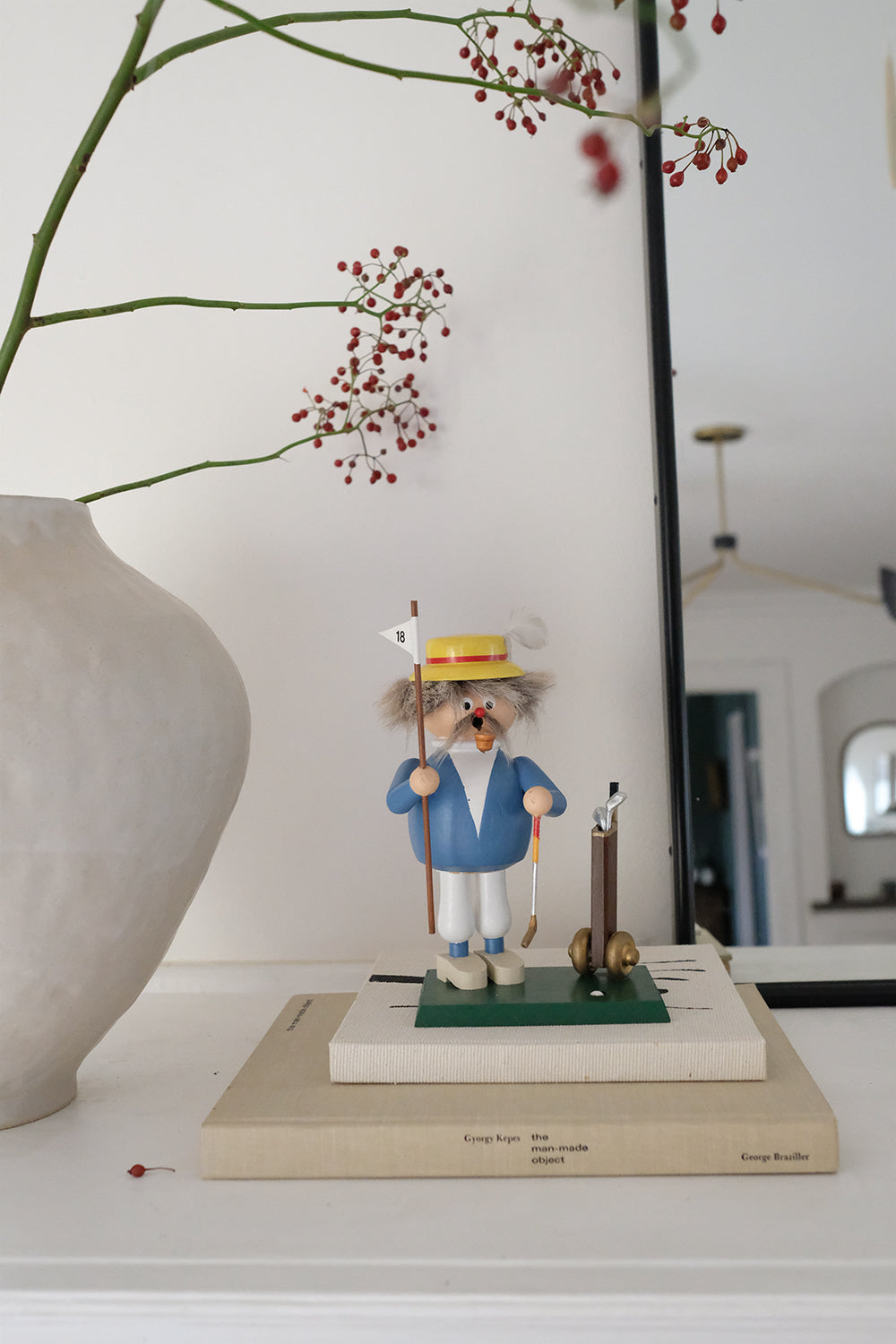 handmade wooden smoker - golfer