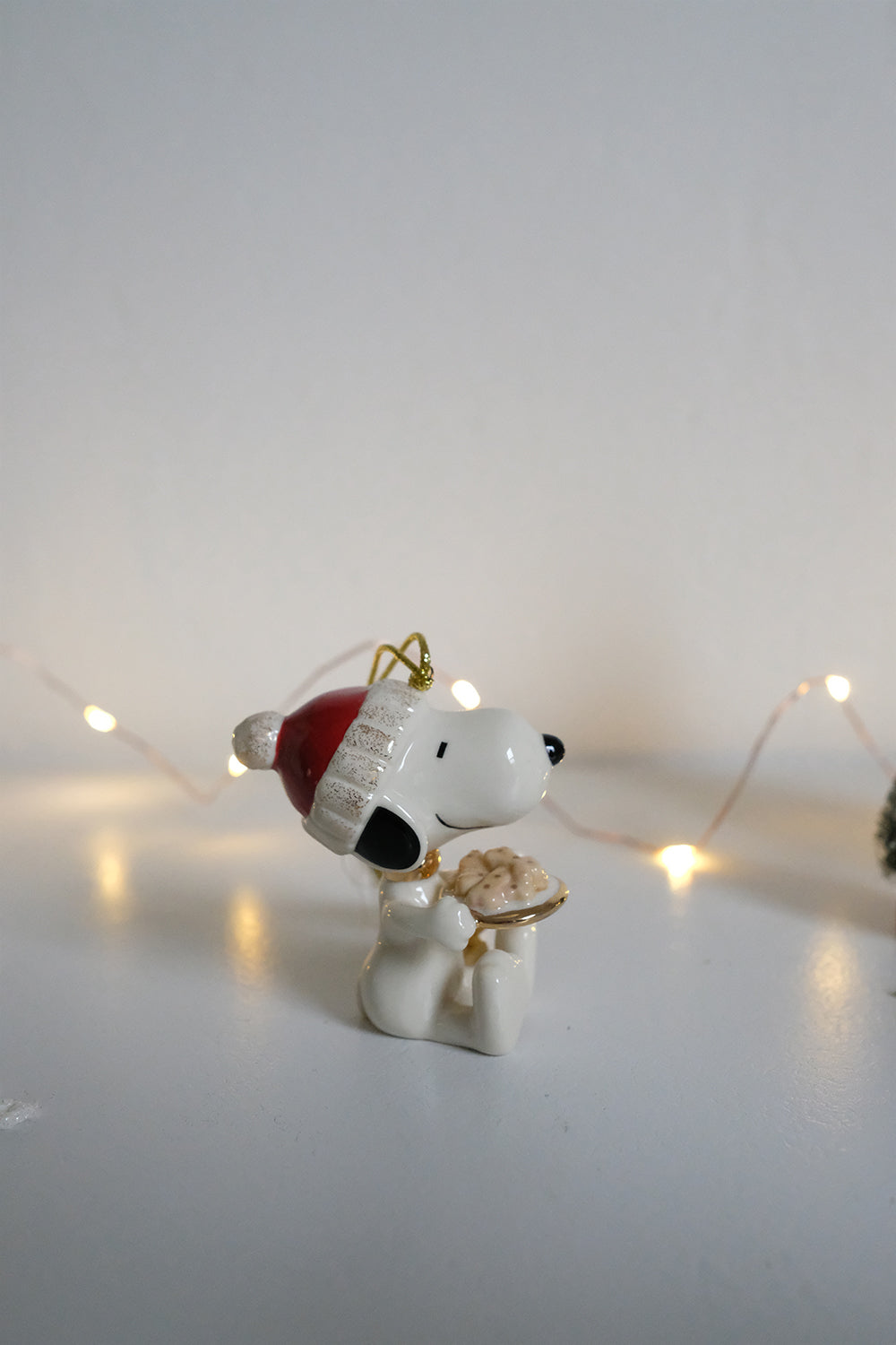 glass snoopy dog treats ornament