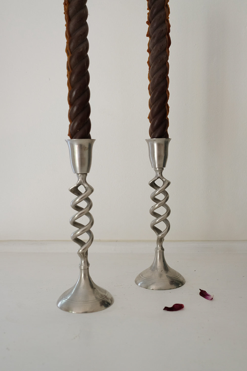 spiral candlesticks - set of 2