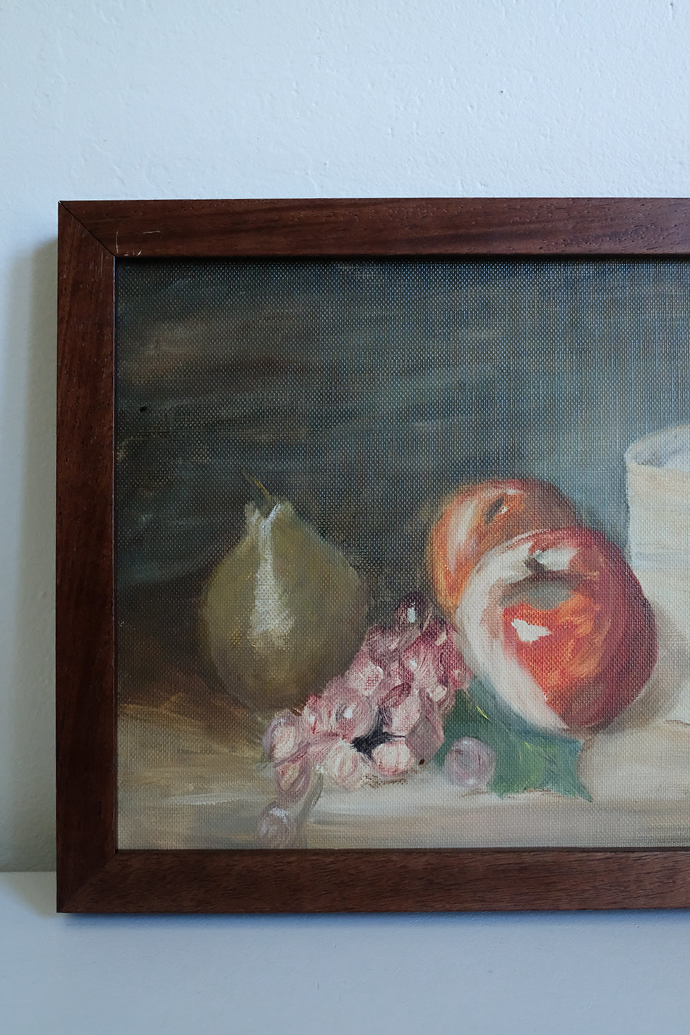 "still life with pear and apples"
