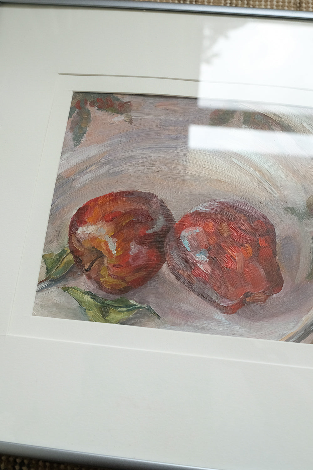 "still life with two apples"