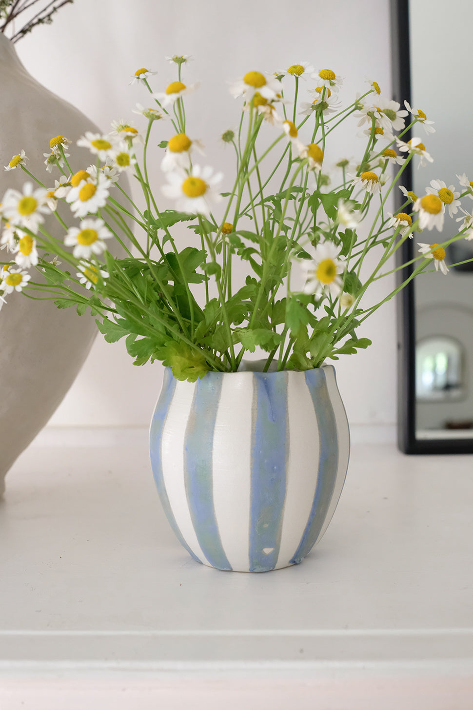 handmade striped vase
