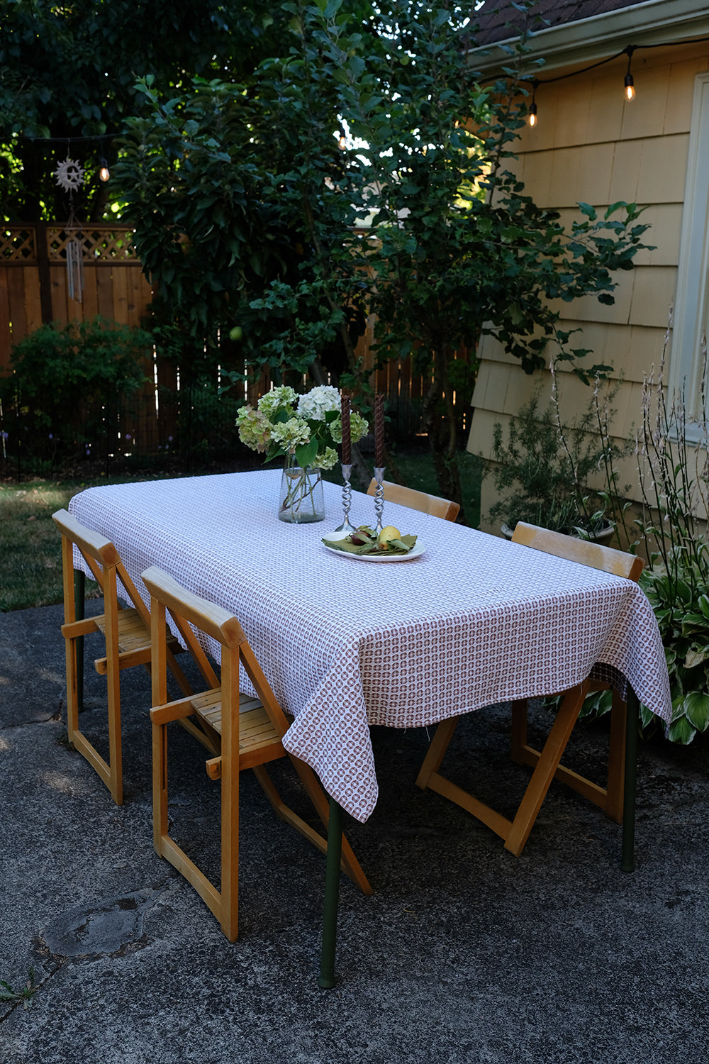 patterned tablecloth