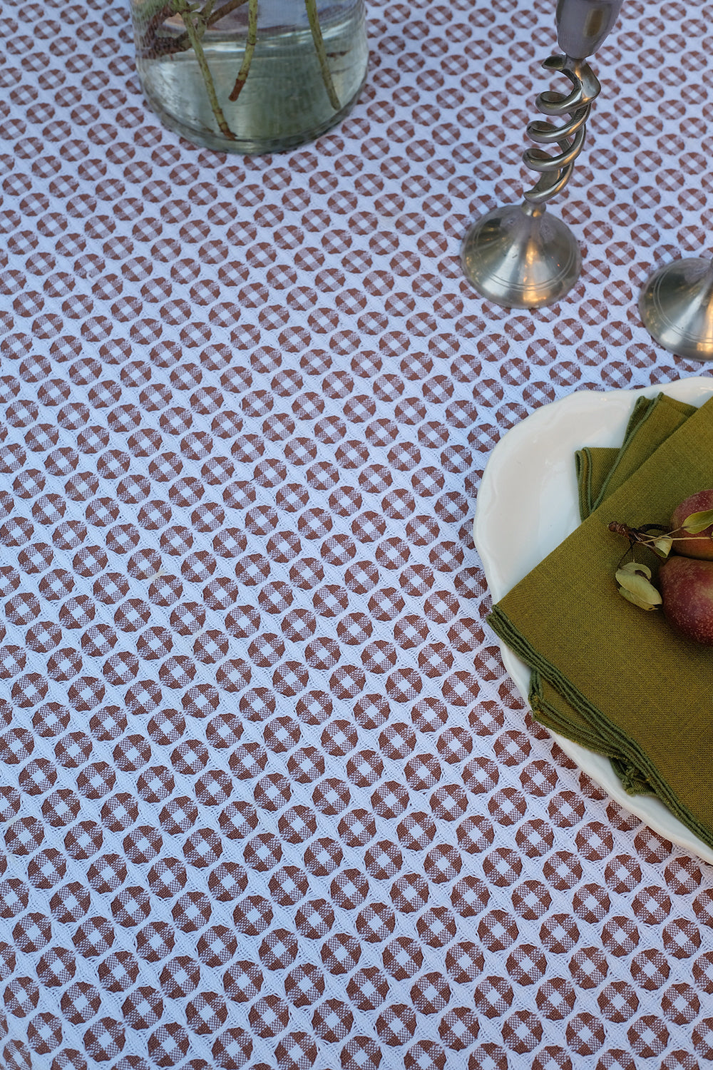 patterned tablecloth