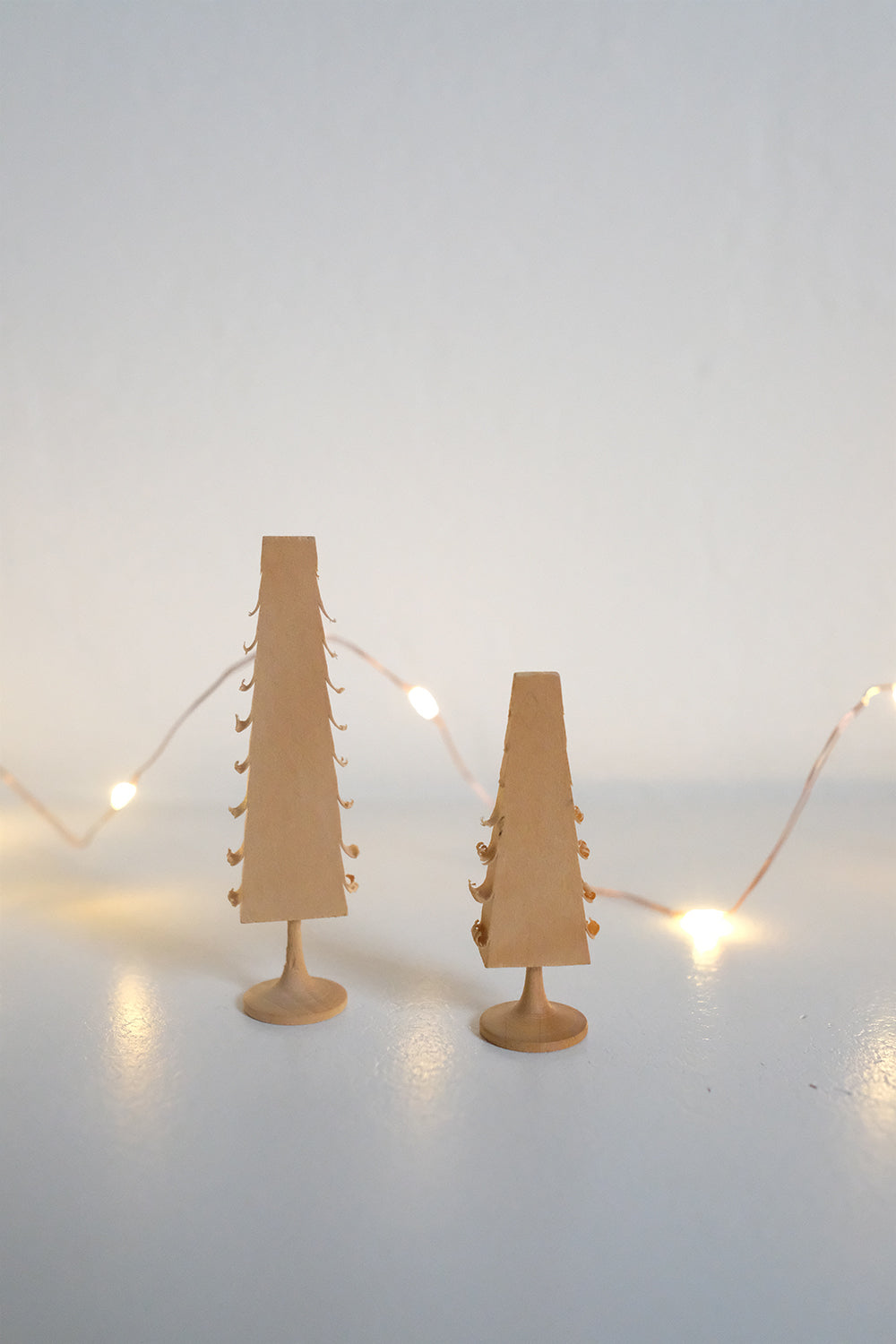 wood chip trees - set of 2