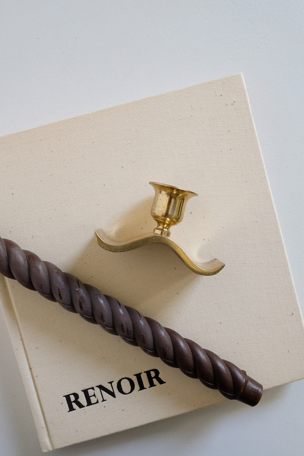 brass wavy candlestick