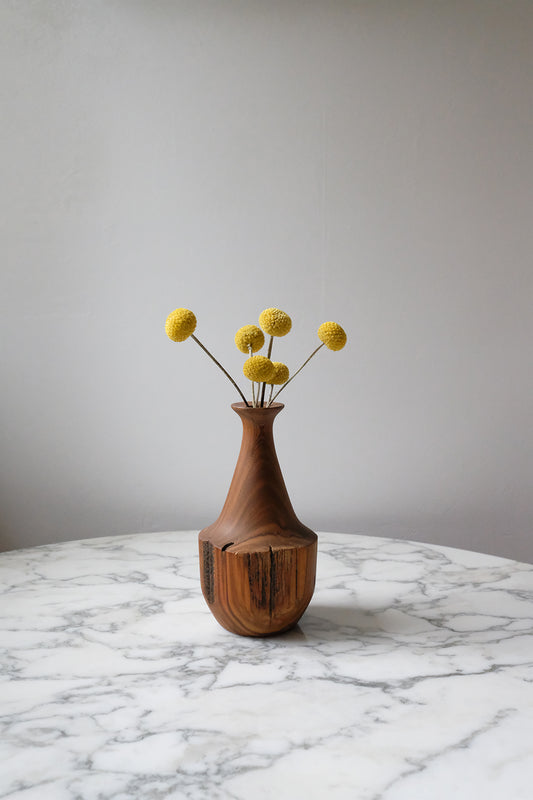 hand turned wood vase