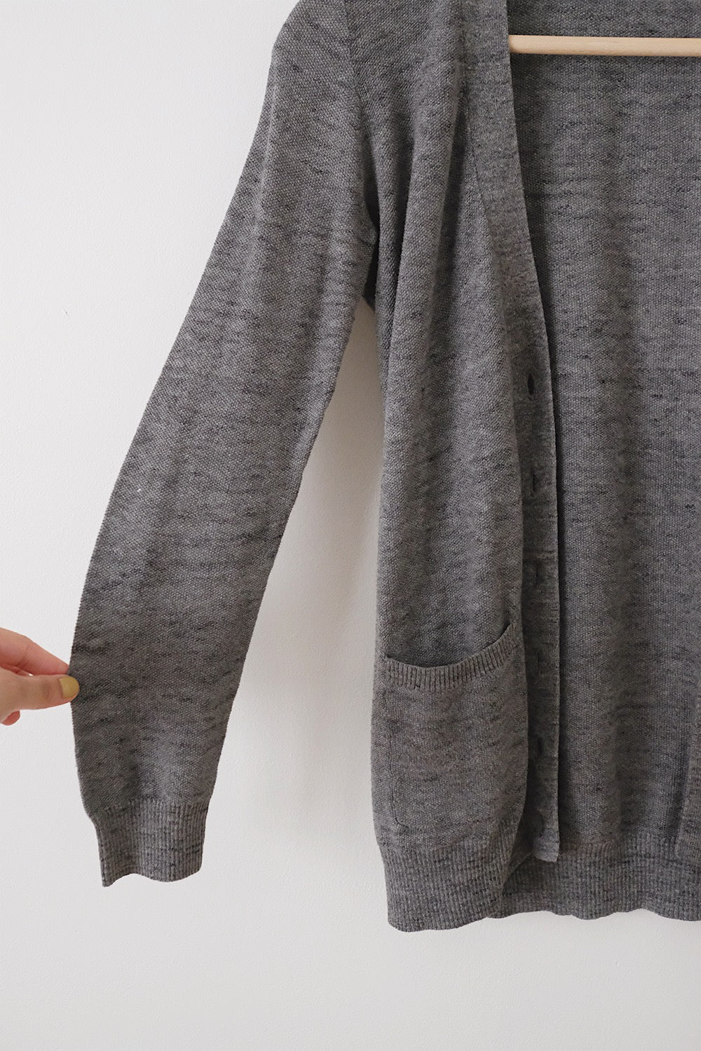 madewell grey knit cardigan