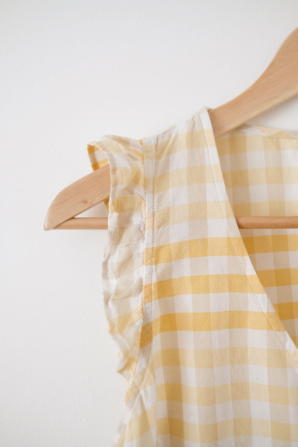madewell gingham button-front top