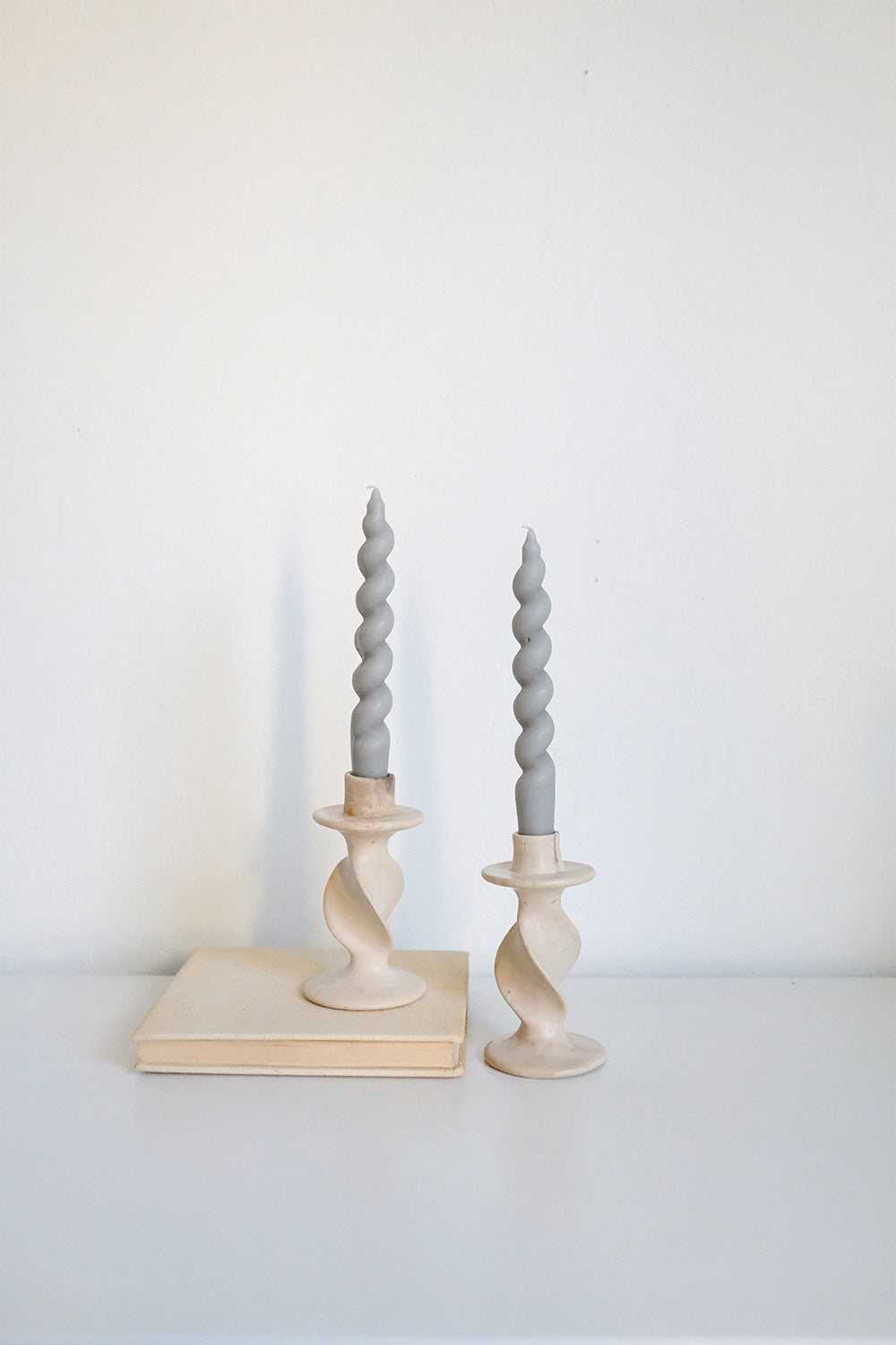 soapstone candlesticks - set of 2