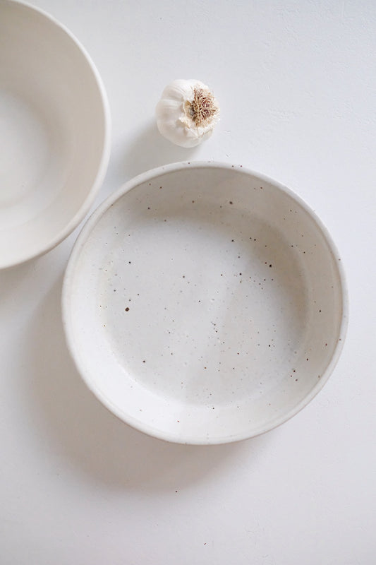 mismatched low bowls - set of 2