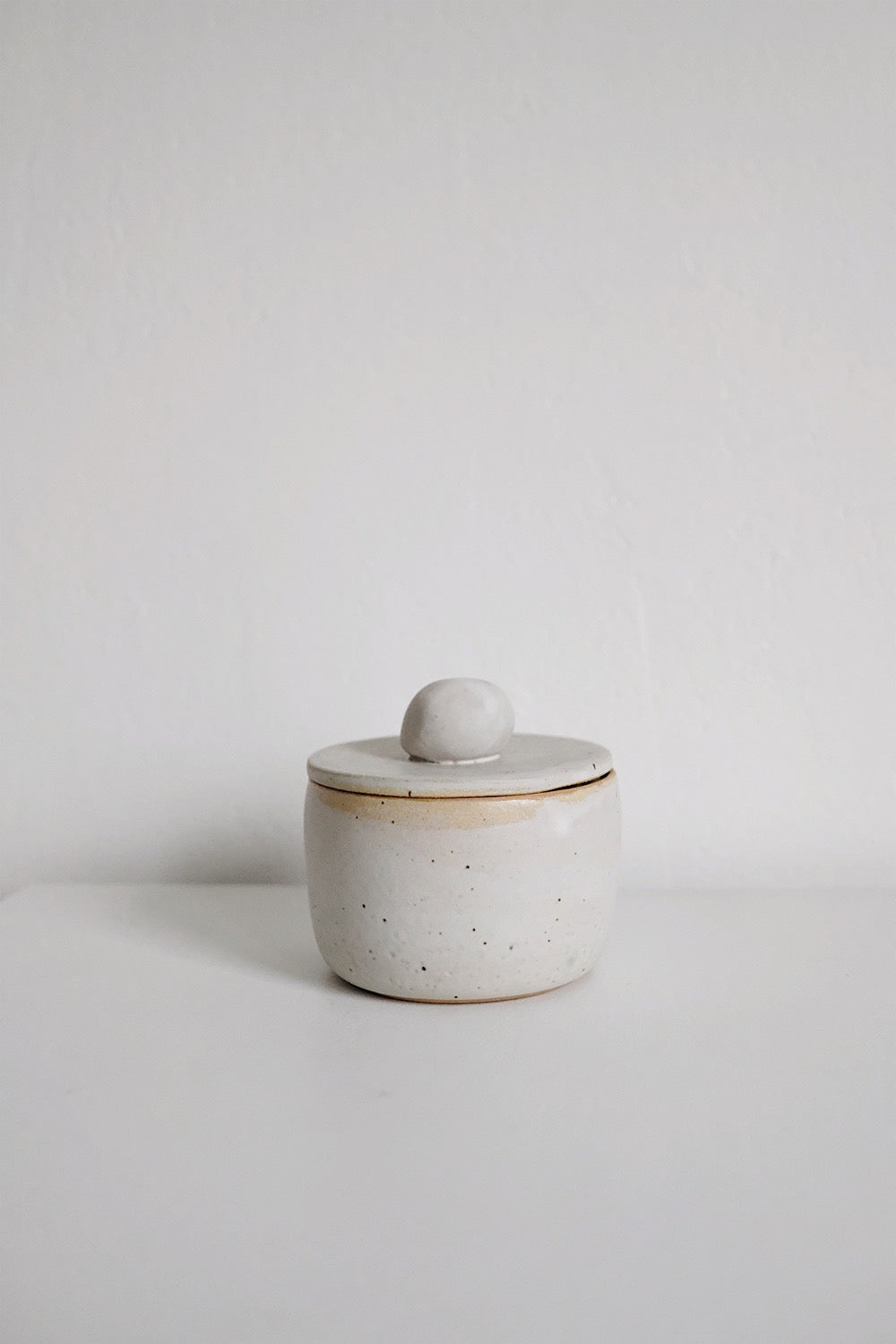ball lidded ceramic jar