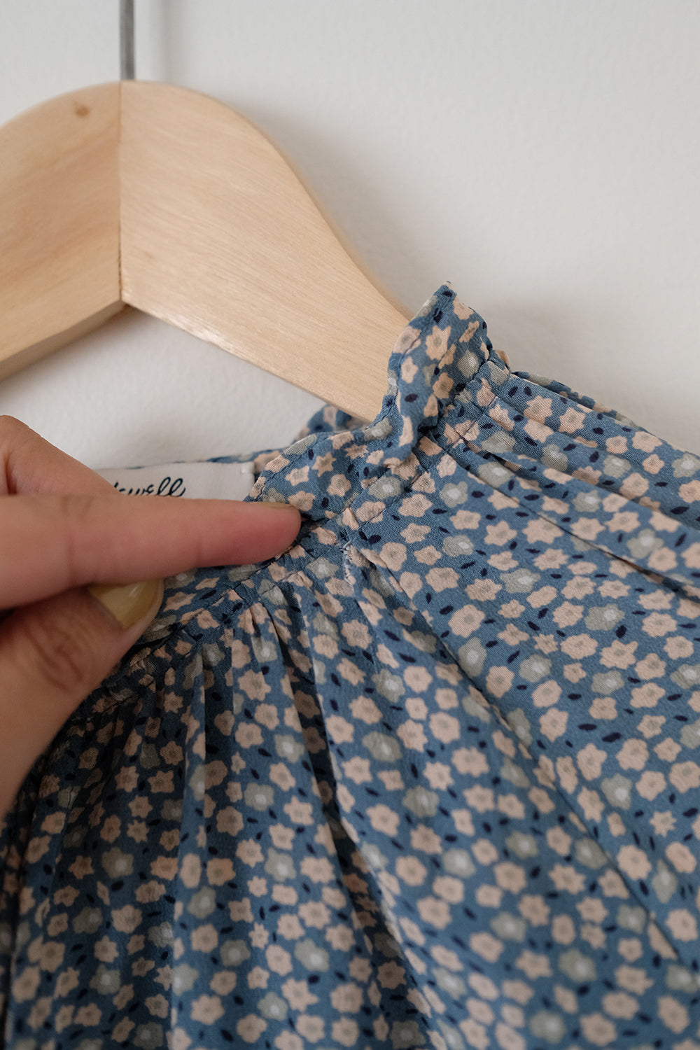 madewell silk floral top