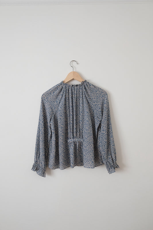 madewell silk floral top