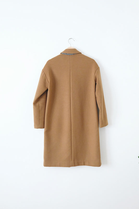 madewell camel wool blend coat