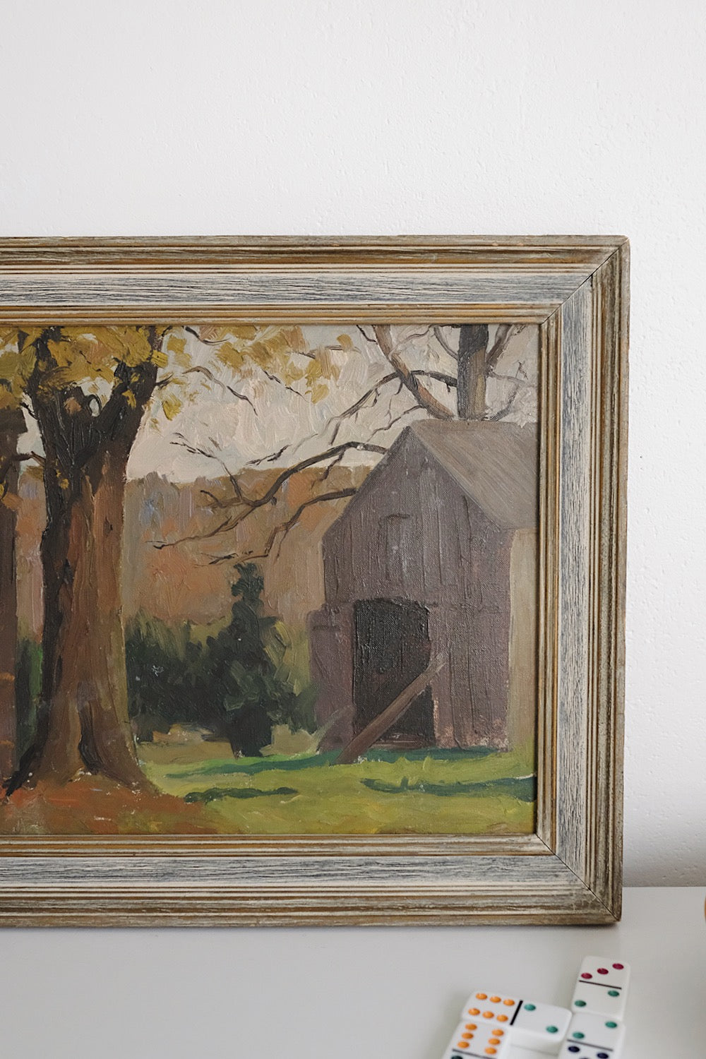 framed barn painting