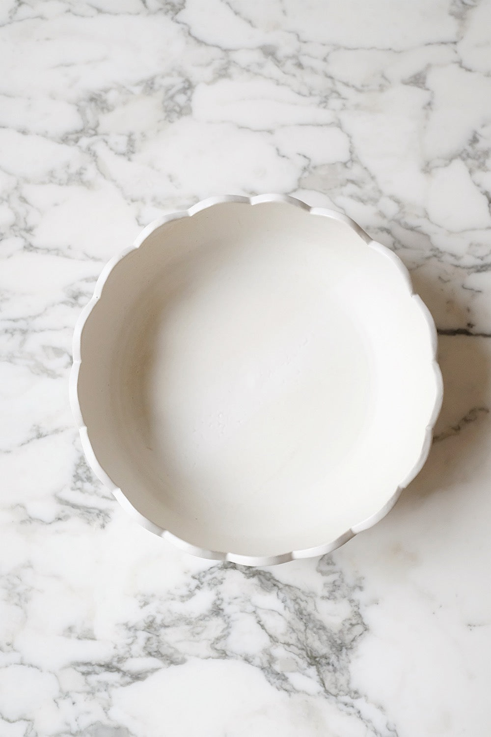 scalloped serving bowl