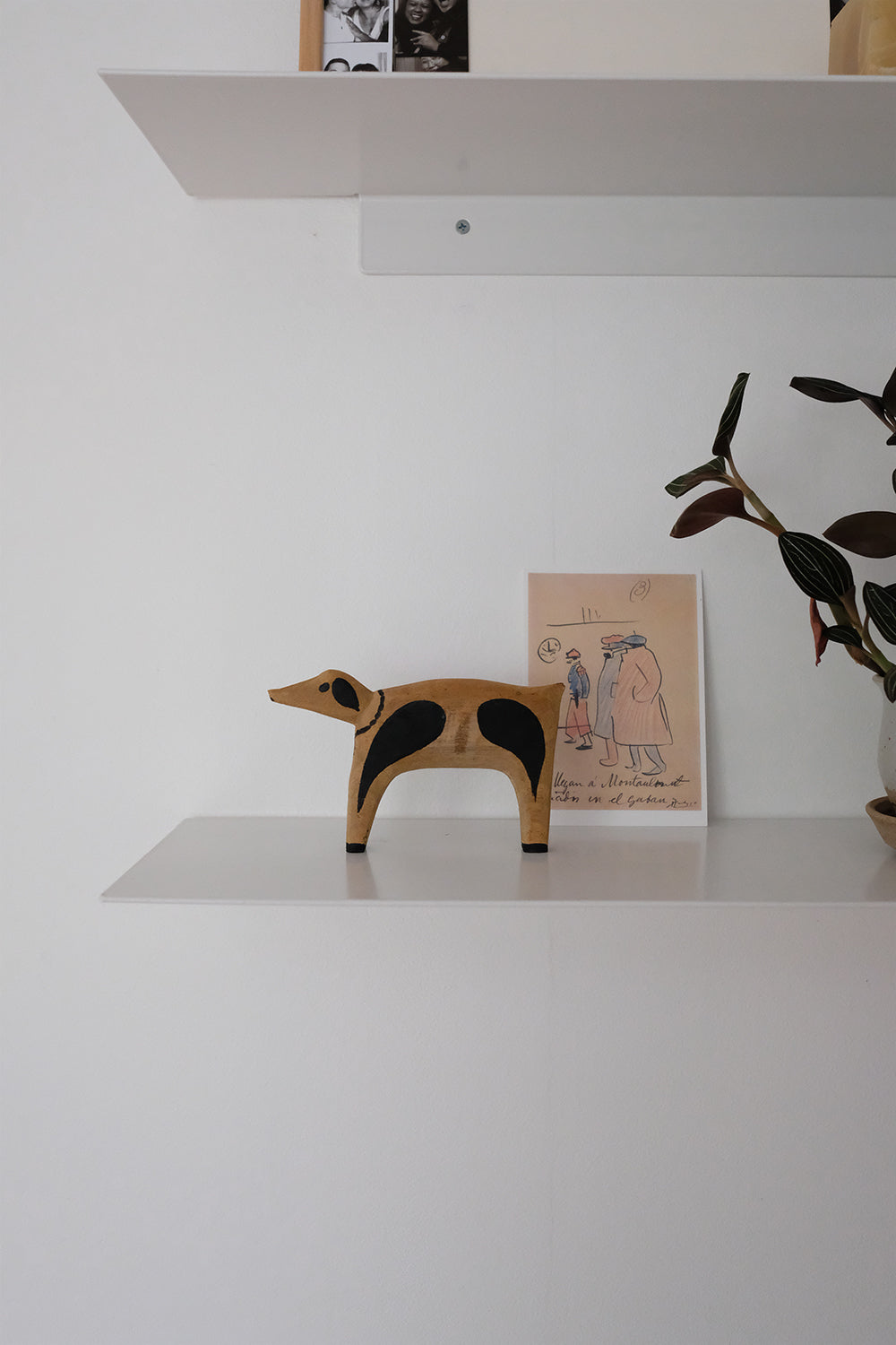 folk art wooden dog