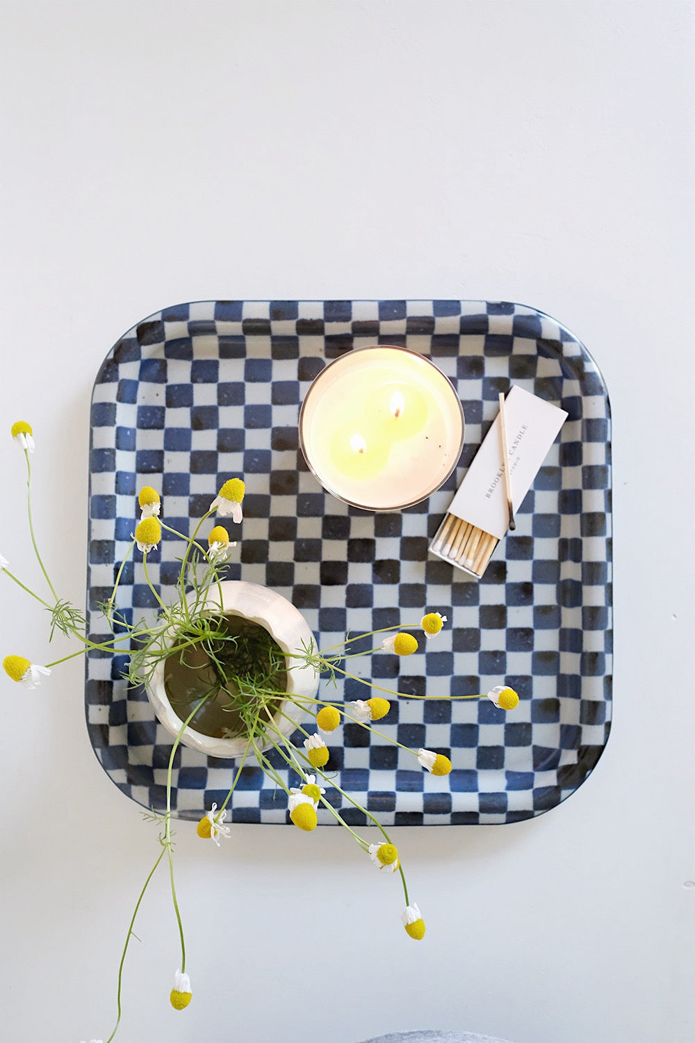 handmade checkered tray