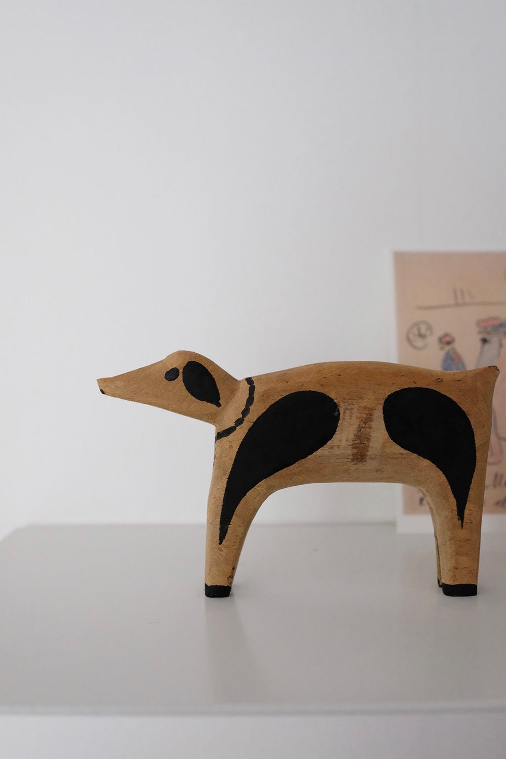 folk art wooden dog