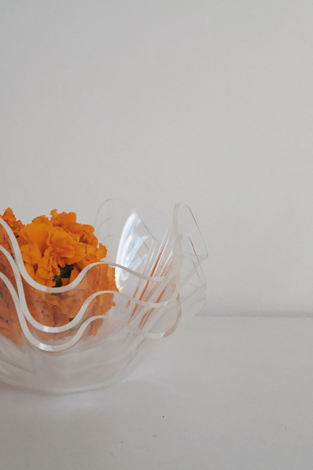 wavy lucite bowl
