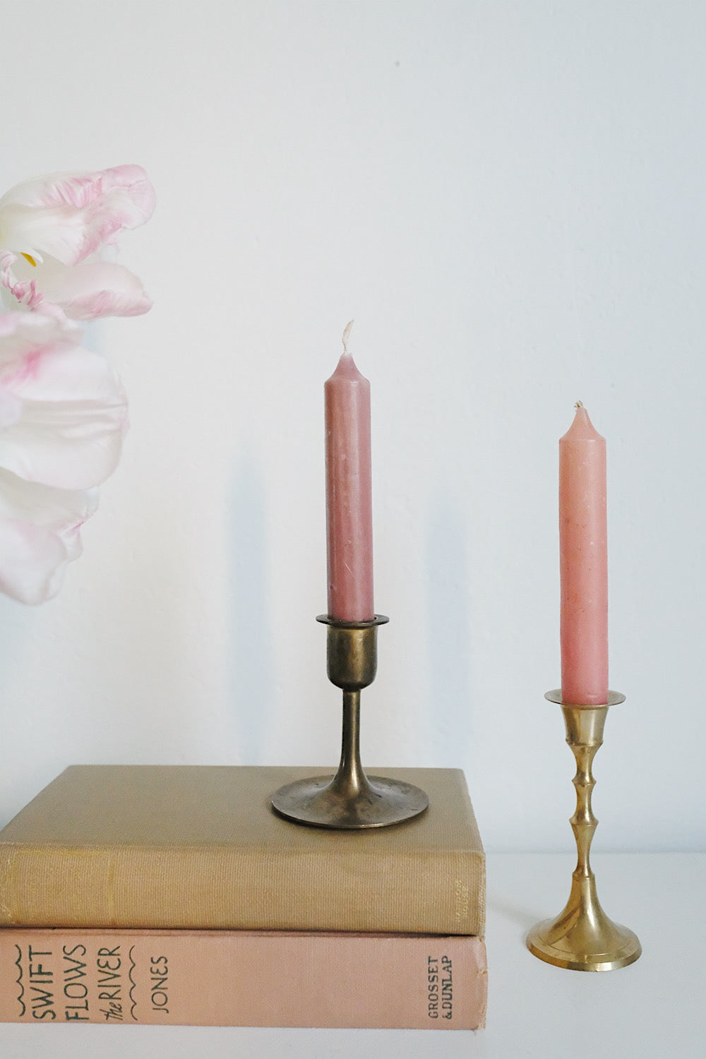 brass candlesticks - set of 2