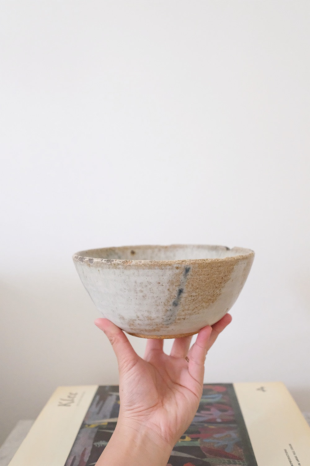 worn pottery bowl