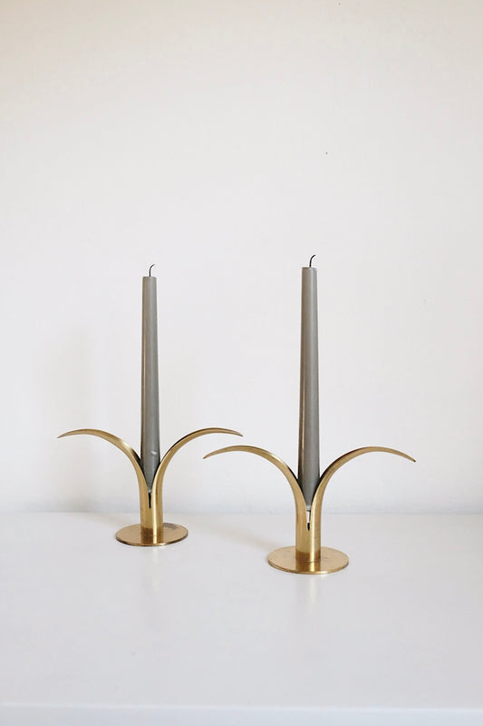 swedish candlesticks - set of 2