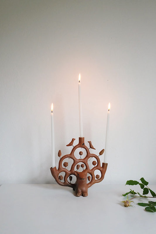 Mexican folk art candelabra