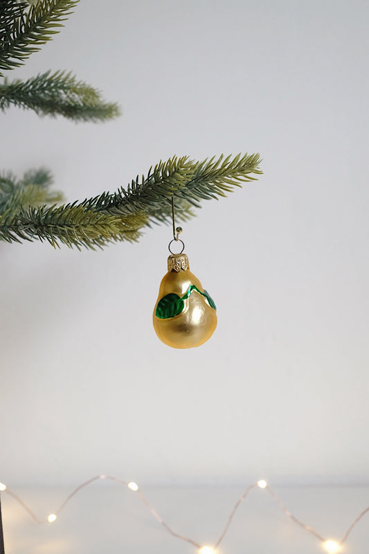 glass pear ornament