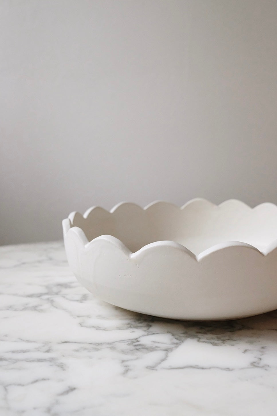 scalloped serving bowl