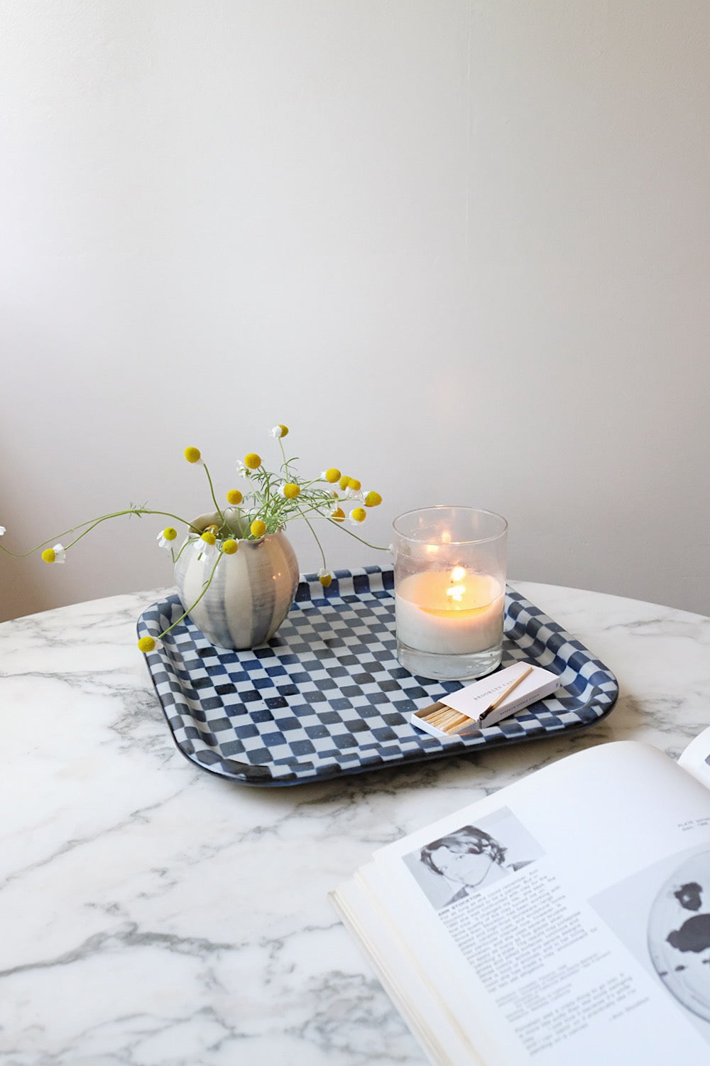 handmade checkered tray