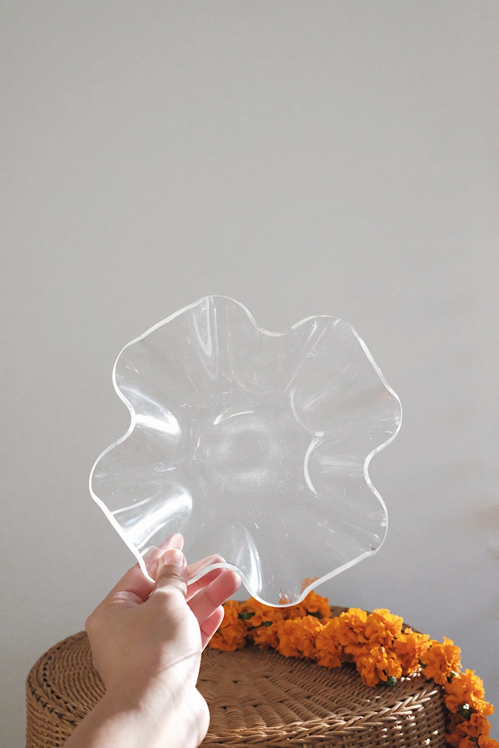 wavy lucite bowl