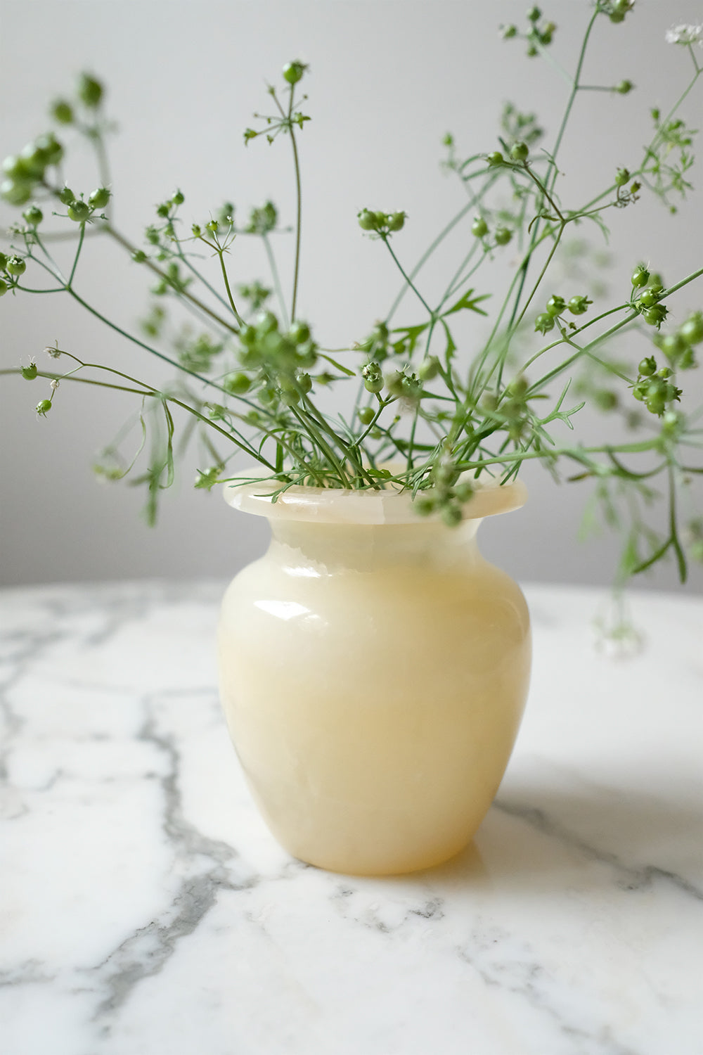 alabaster bud vase