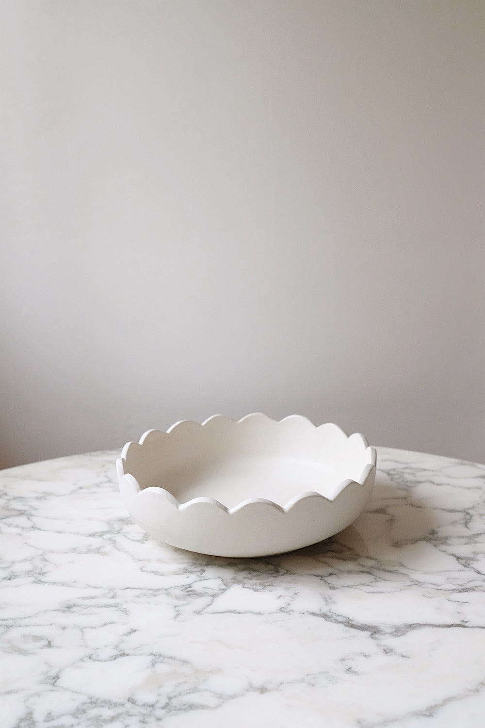 scalloped serving bowl