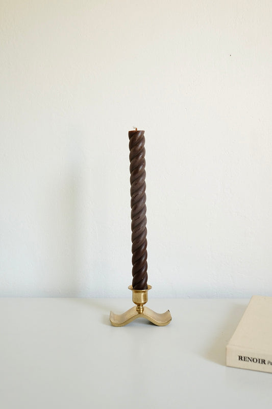 brass wavy candlestick