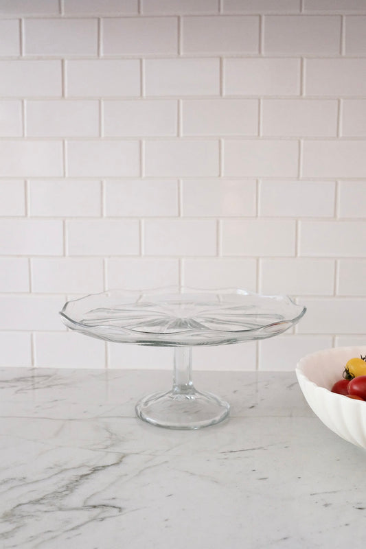 glass cake stand