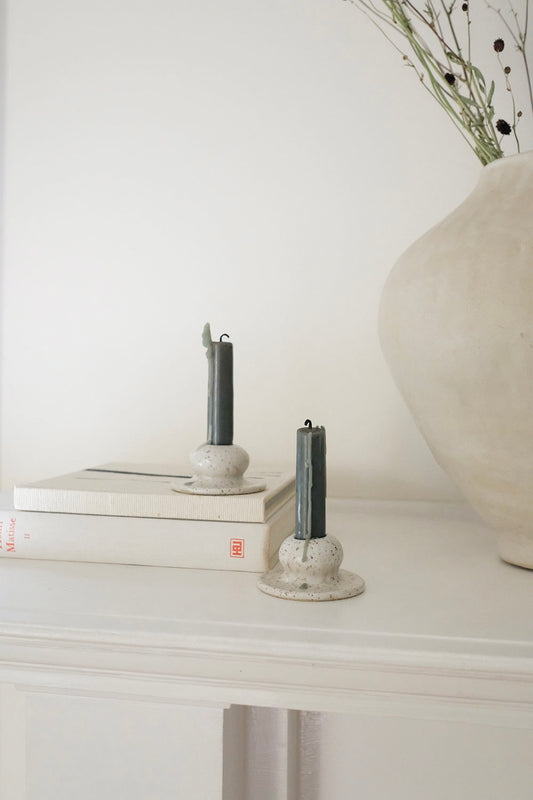 round candlesticks - set of 2