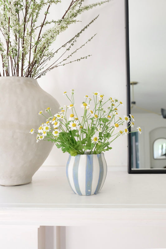 handmade striped vase