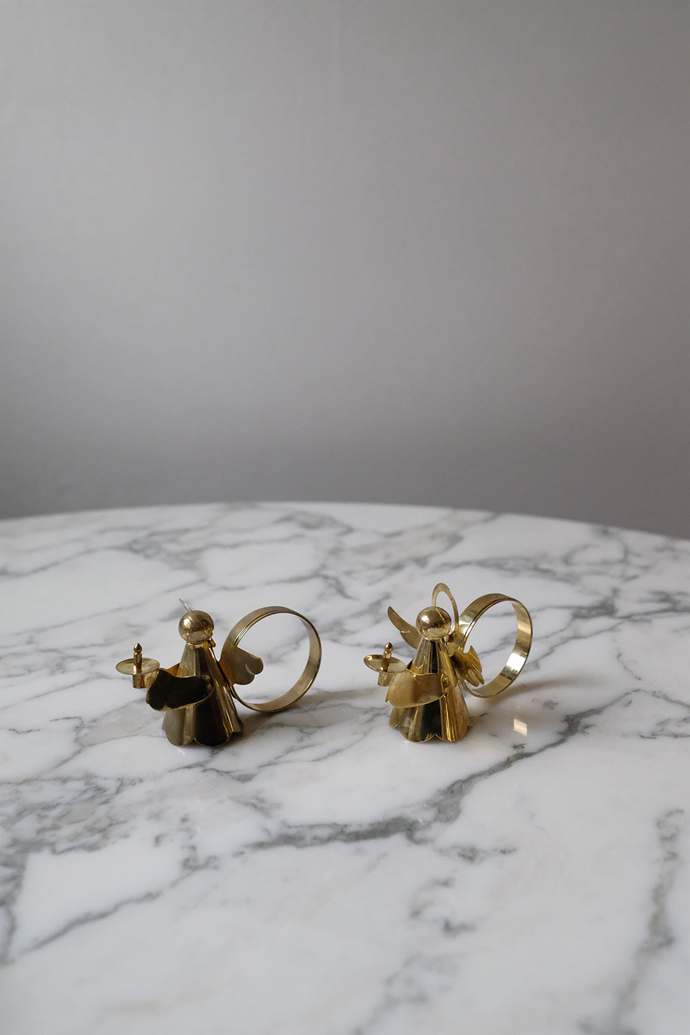 brass angel napkin rings - set of 8